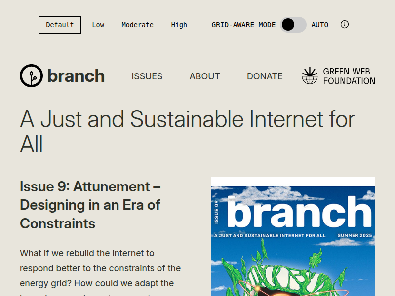 Screenshot of http://branch.climateaction.tech/