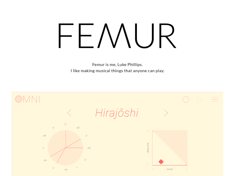 Screenshot of http://femurdesign.com/