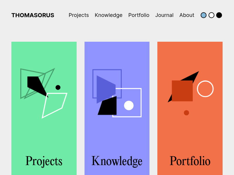 Screenshot of http://thomasorus.com/