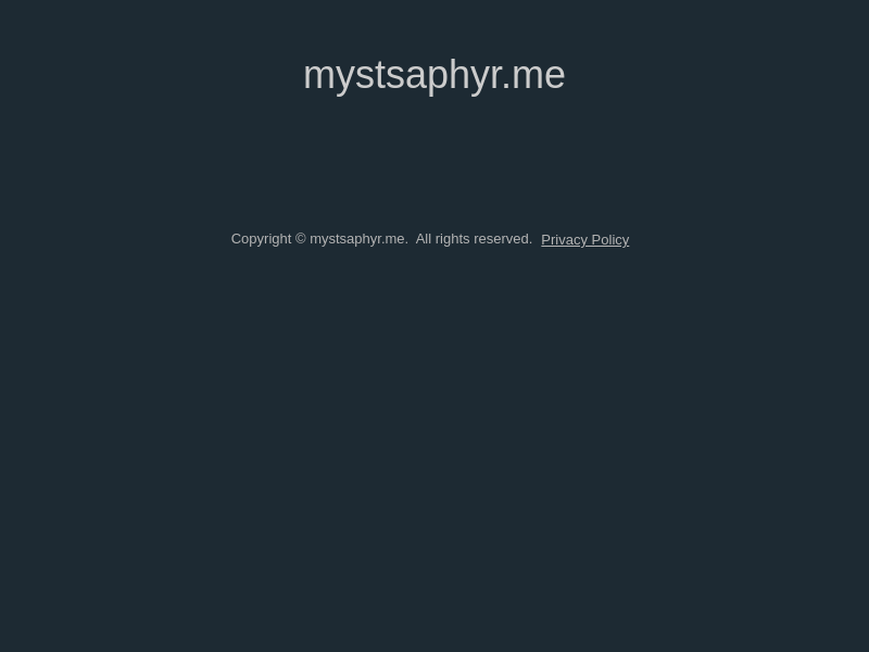 Screenshot of http://mystsaphyr.me/