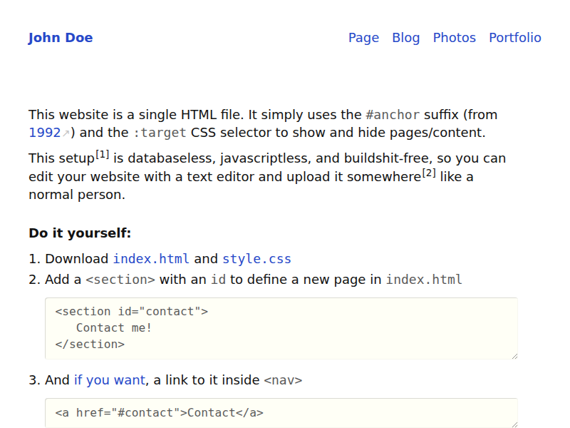 Screenshot of http://john-doe.neocities.org/