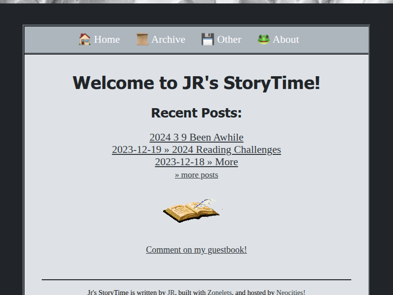 Screenshot of http://jrs-storytime.neocities.org/