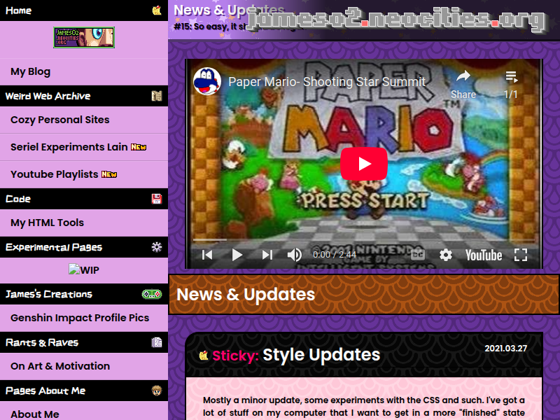 Screenshot of http://jameso2.neocities.org/