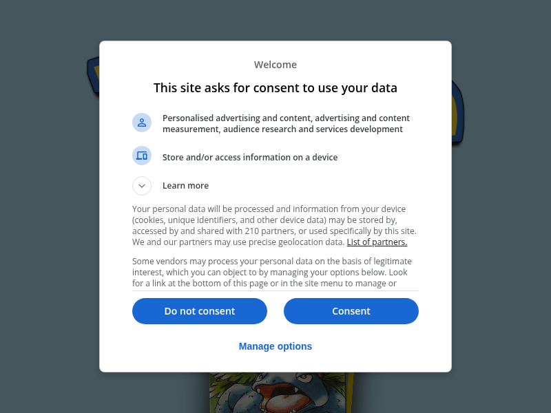Screenshot of http://pokemonboosterpack.com/