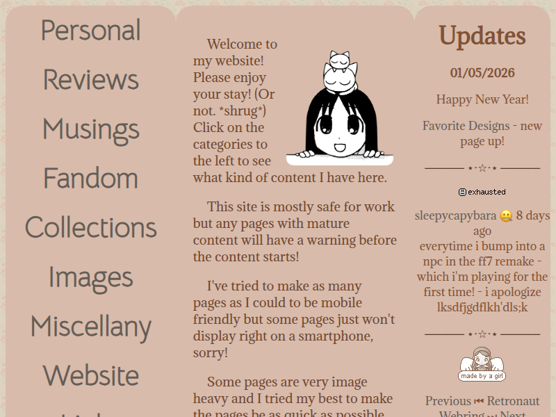 Screenshot of http://amriel.neocities.org/