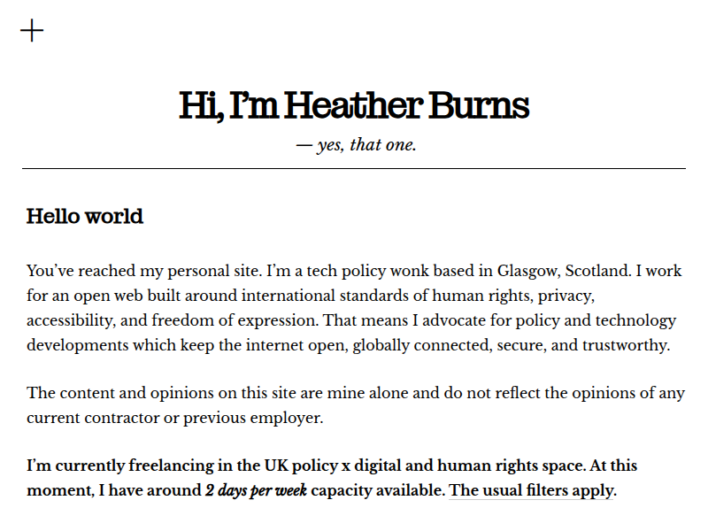 Screenshot of http://webdevlaw.uk/