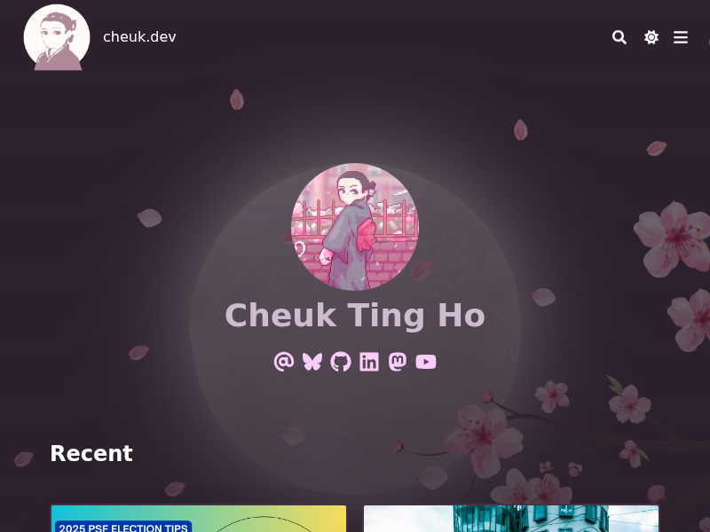 Screenshot of http://cheuk.dev/